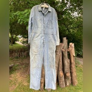 Vintage train conductor coveralls